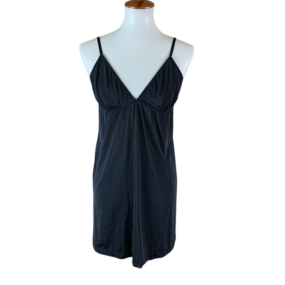 Selected Femme Black V Neck Slip Dress Lightweight Minimalist‎ Chic Large